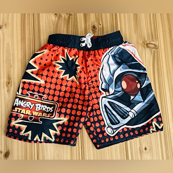 Angry Birds Star Wars Boys Swim Trunks 4/5 Like New Condition - Picture 7 of 8